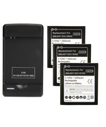 3 replacement battery and 1 Wall Charger for Samsung Galaxy s s4 sIV cel... - £36.33 GBP