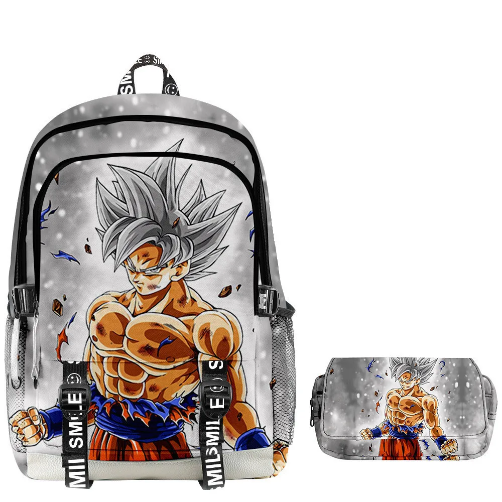 Play 2022 Japan Anime Goku Boys Schoolbag 2pcs/set Backpack + Pencil Case Play G - £68.74 GBP