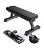 Finer Form Gym Quality Foldable Flat Bench for Multi-Purpose Weight Trai... - £65.27 GBP