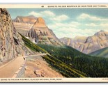 Going To The Sun Autostrada Glacier National Park Montana M Unp Lino Car... - $4.54