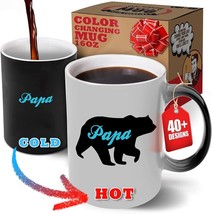 Papa Bear Color Changing Coffee Mug [16oz] Unique Christmas Gifts for Dad - £17.89 GBP