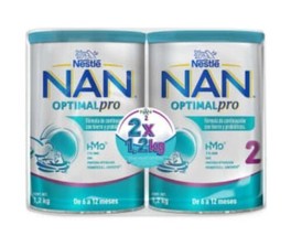 2X Nestle Nan Optipro 2 (6 - 12 Meses) - 2 De 1.2kg (42.3 Oz) c/u -ENVIO Gratis - £86.35 GBP