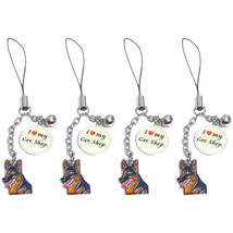 4 Charms German Shepherd - with Loop for Backpack, Purse, Keychain - 4of... - £7.73 GBP