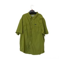 Columbia Shirt Mens XXL 2TG Vented Fishing Avocado Green Short Sleeve Ve... - $19.35