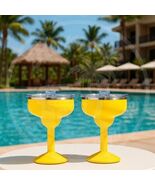 2 ORCA Rita Sunflower Yellow 13oz Insulated Stainless Steel Margarita Cup w/ Lid - $49.74