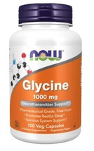 Free Form Glycin 1000mg Vegan Capsules 100 Count Nervous System Support  - $21.67