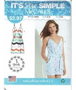 McCalls Sewing Pattern L9504 Romper Misses Size 6-18 - £5.41 GBP