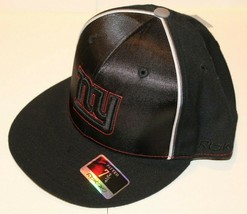 NWT NFL Reebok New York Giants Shine Front Satin Panel Fitted Hat Black ... - $39.99