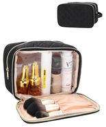 MONSTINA Travel Makeup Bag,Double Layer Toiletry Organizer Women Makeup ... - £11.83 GBP