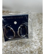 Belk Silverworks Fine Silver Plate Crystal Twist Oval Dangle Earrings - $278.96 MXN