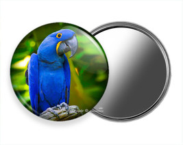 Hyacinth Tropical Blue Macaw Parrot Hd Pocket Purse Makeup Hand Mirror Gift Idea - £12.44 GBP+