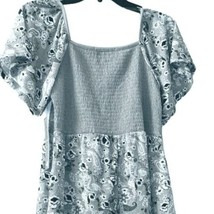 Absolutely Famous Sage Green Boho Style Short Bell Sleeve Top Size M New... - £19.71 GBP