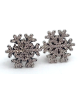 Authentic PANDORA Snowflake Earrings with Clear CZ, 290589CZ, New - $56.99