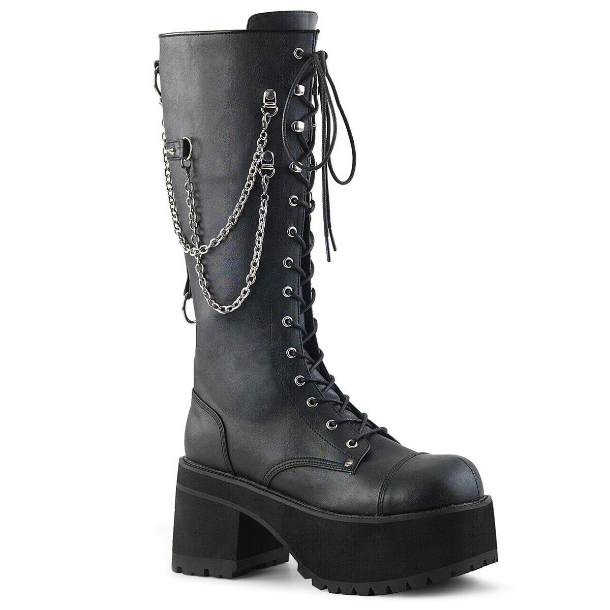 Primary image for DEMONIA RANGER-303 Men's Gothic Industrial Punk Black Platform Knee Boots