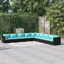  Garden Lounge Set Black, Water blue - $1,680.89 CAD
