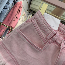 Fringed Frayed Denim Shorts Women Summer Thin High-waisted Wide-leg Pants - $839.79 MXN