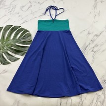 Prana Womens Solana Convertible Dress Skirt Size S Blue Teal Halter Stretch - $532.12 MXN