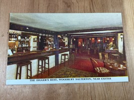 Vintage Postcard, The Digger&#39;s Rest Inn Pub, Woodbury, Salterton, England - £3.73 GBP