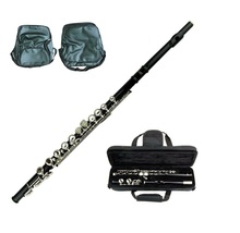 Merano Black Flute 16 Hole, Key of C with Case+Music Sheet Bag+Accessories - £78.62 GBP