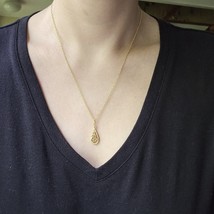 Vintage Dainty Gold Teardrop Necklace - $29.99