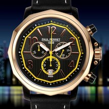 Paul Perret Men&#39;s Voltaire 3 Sub-Dial Swiss Chronograph Watch w/Date-List $1,525 - £147.88 GBP