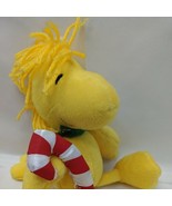 Hallmark Peanuts Woodstock Christmas Plush 8&quot; inches Candy Cane Collar Y... - $14.25