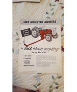 Ford Side Mounted Mowers Sales Sheet Flyer Advertising. 1955 - $4.89