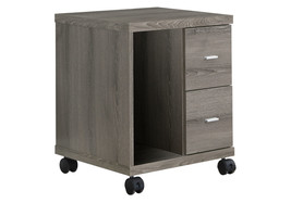 17.75" X 17.75" X 23" Dark Taupe Particle Board Hollow Core 2 Drawers  Office Ca - $4,224.47 MXN