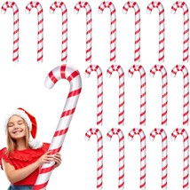 20 Pcs Inflatable Candy Canes Christmas Decorations Jumbo Balloons Outdo... - £37.01 GBP