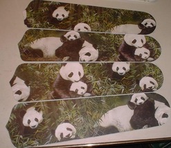Custom 42&quot; Ceiling Fan With Bamboo Panda Bear Motif ~ Limited!! - £93.53 GBP