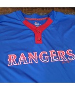 Texas Rangers Baseball Jersey Size XLarge blue MLB Baseball Majestic Coo... - $28.02