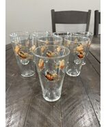 West Virginia Glass Pheasants Birds in Flight 5” High Ball Clear Bar Gla... - $1,272.70 MXN