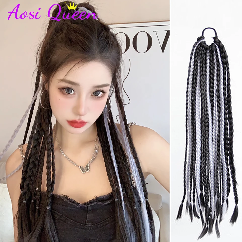 AS Wig Braid Women Color Gradient Highlight Boxing Braid Twist Sweet Coo... - £15.52 GBP