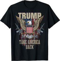 Trump 2024 Flag Take America Back Men Women Donald Trump Unisex T-Shirt - £11.15 GBP+