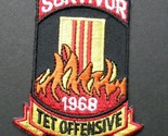 VIETNAM TET OFFENSIVE VETERAN EMBROIDERED PATCH 2.7 INCHES - £4.51 GBP