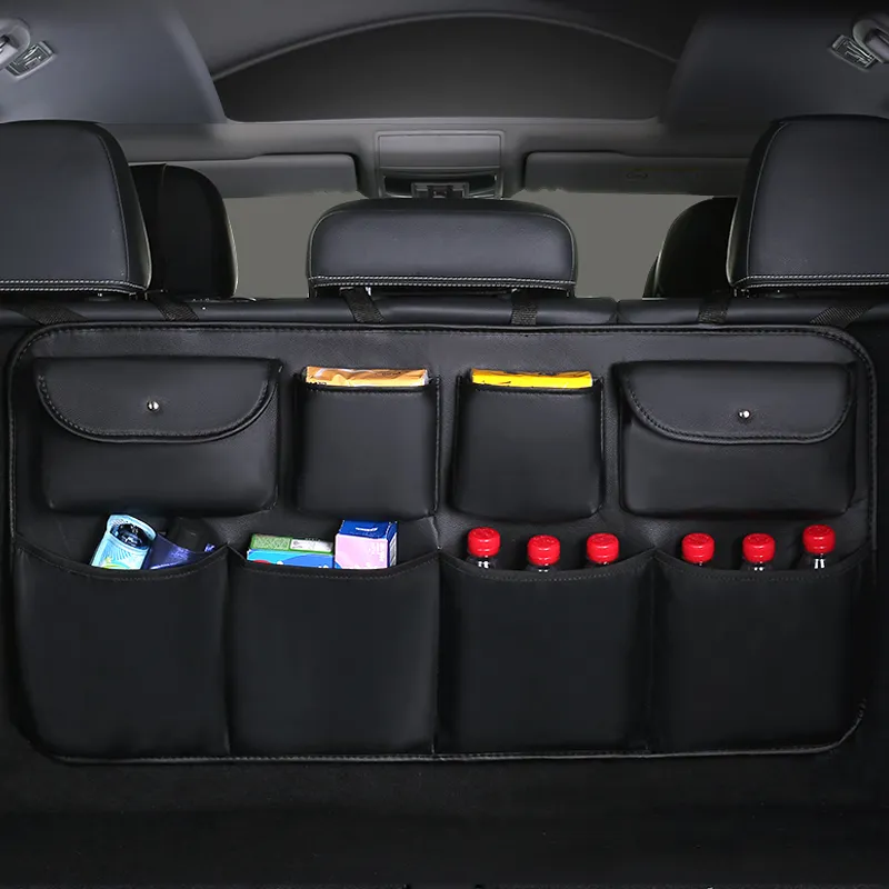 Car Rear Seat Back Storage Bag Multi Hanging Nets Pocket Trunk Organizer Auto - £10.78 GBP+