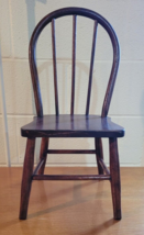 Vintage Large Doll Wood Chair 3 Spindle Back 19 Inches Tall Cute Nevermore - £27.96 GBP