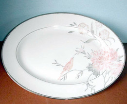 Marchesa Spring Lark By Lenox Oval Serving Platter 13.25&quot; USA Pink Florals New - £84.40 GBP