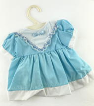 Doll Dress Blue with Lace Trim Collar Fits 24 in.Doll Vintage 1980s Works w CPK - £14.34 GBP