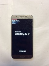 Samsung J7 V SM-J727V Silver Broken LCD Turning On Phone for Parts Only - $28.99