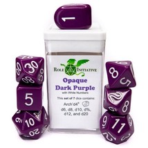 Role 4 Initiative 7-Set Opaque Dark Purple with White with Arch&#39;d4 - £8.44 GBP
