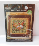 Bucilla Berry Patch Rooster Cross Stitch Kit 2011 WM45627 sealed 12x12 - $29.69