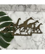 Vintage Unbranded Brass Giraffe Wall Hook Hanging Animal Decor Safari Large - $36.62