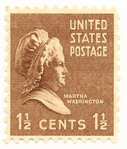 Martha Washington 1 1/2 cent Scott 805 Mint Original Glue - $1.97