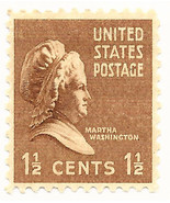 Martha Washington 1 1/2 cent Scott 805 Mint Original Glue - £1.57 GBP