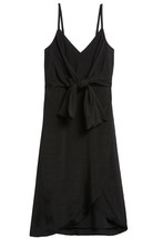NEW Banana Republic Factory Strappy Wrap Dress Black Size 10 TALL NWT - £54.52 GBP