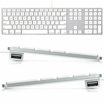 Apple Aluminum Full Size Wired Keyboard w/ Numeric Pad and Multi USB ports A1243 - $188.09