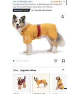 Petridge Waterproof Windproof &amp; Waterproof Dog Jacket for Large/XL Breed... - £27.24 GBP
