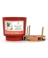 1 Count Bloem Hopsom Metal Burnt Red Cylindrical Planter &amp; Stylish Stand - €25,18 EUR