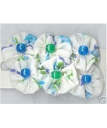 Blue and Green Bead Silky Hair Barrettes - £7.18 GBP